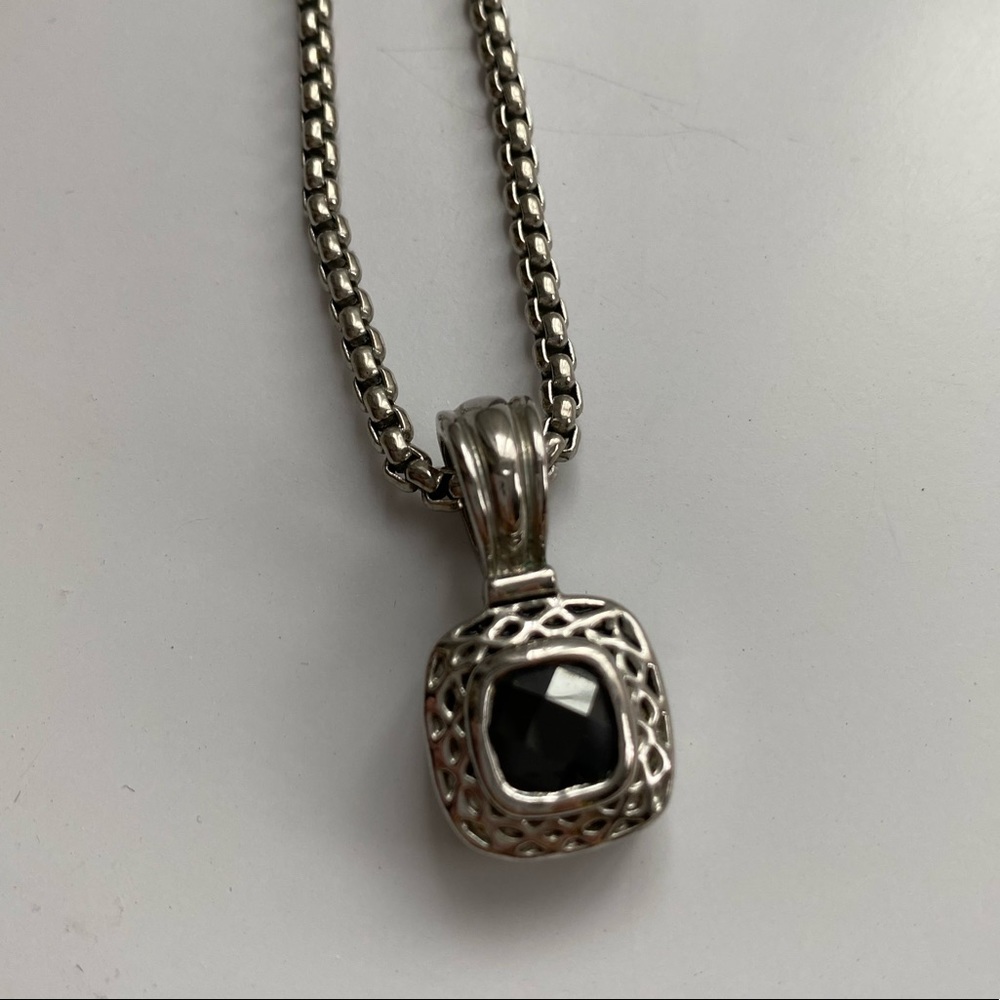 Black stone necklace